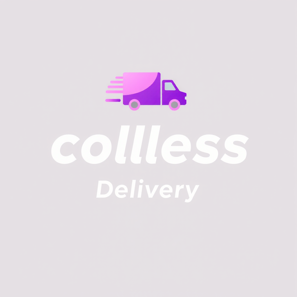 Colless Delivery logo featuring modern typography with delivery truck icon in vibrant purple gradient